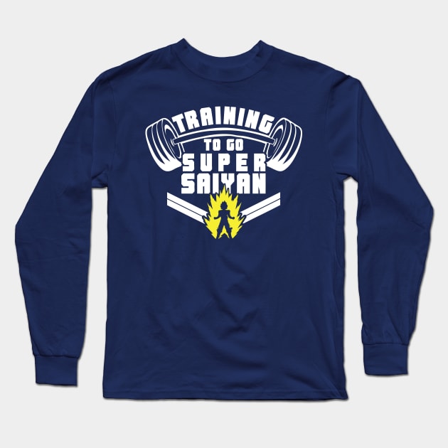 Training to Go Super Saiyan Long Sleeve T-Shirt by wookiemike